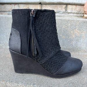 TOMS Wedge Booties NWT